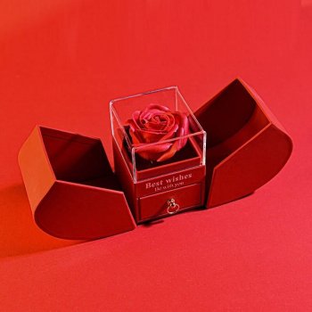 Eternal Love Rose & Heart Necklace Gift Box