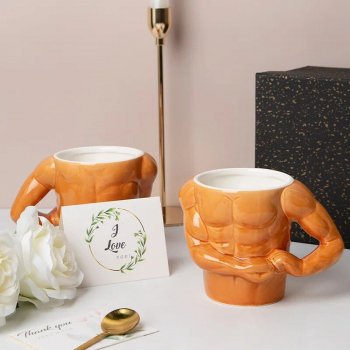 Creative Muscle-Themed Ceramic Coffee Mug
