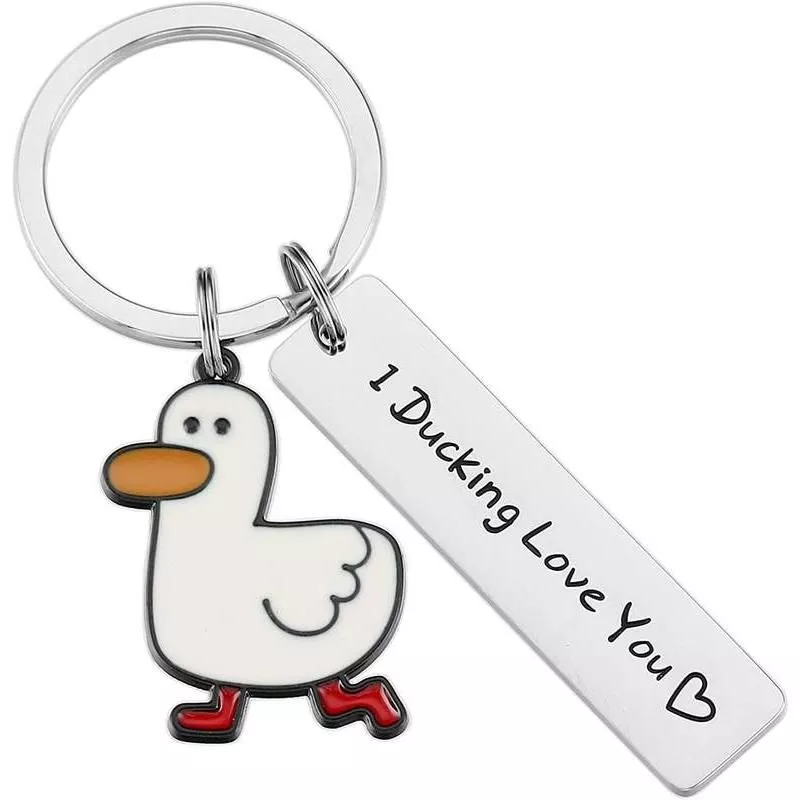 Funny Lover Gift I Ducking Love You Cute Duck Pun Keychain Couples Jewelry Valentine’s Day Gift for Boyfriend Girlfriend Funny Lover Gift I Ducking Love You Cute Duck Pun Keychain Couples Jewelry Valentine’s Day Gift for Boyfriend Girlfriend