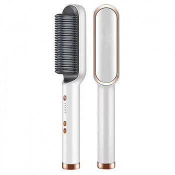 2-in-1 Hot Air Hair Brush Straightener & Curler