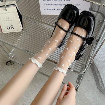 Sweetheart Lace Ruffled Socks