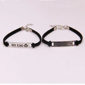 His & Her King and Queen Couple Bracelets