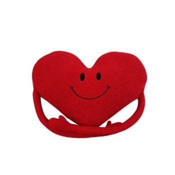 Long Arms Smile Heart Shaped Pillow