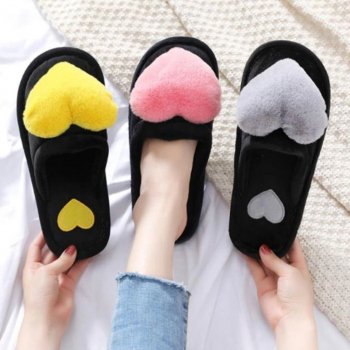 Cozy Heart Winter Slippers for Women