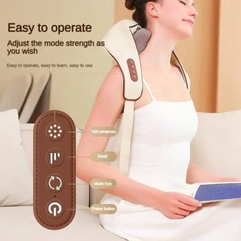Wireless Electric Shiatsu Neck and Back Massager