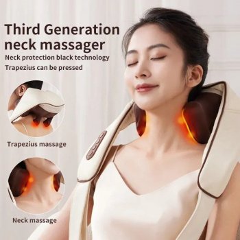 Wireless Electric Shiatsu Neck and Back Massager