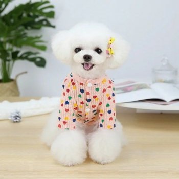 Heart Print Pet Clothes for Stylish Dogs