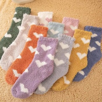 Cozy Winter Charm: Heartwarming Middle Tube Socks for Women