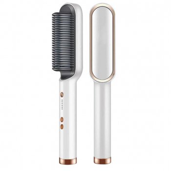 2-in-1 Hot Air Hair Brush Straightener & Curler