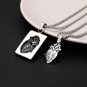 Heart Puzzle Necklace - Couple Pendant