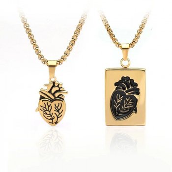 Heart Puzzle Necklace - Couple Pendant
