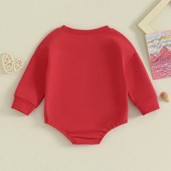 Cozy & Cute Baby Boys Long Sleeve Valentine's Day Romper
