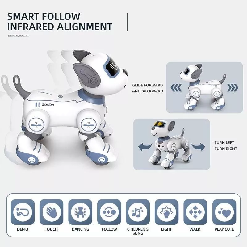 Funny RC Robot Electronic Dog Stunt Dog Voice Command Programmable Touch-sense Music Song Robot Dog for Children's Toys Funny RC Robot Electronic Dog Stunt Dog Voice Command Programmable Touch-sense Music Song Robot Dog for Children's Toys