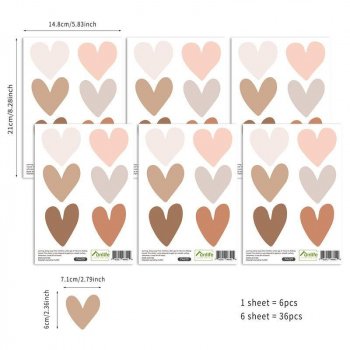 Boho Hearts Nursery Wall Sticker