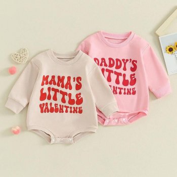 Adorable Valentine's Day Long-Sleeve Baby Romper