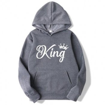 Unisex King & Queen Print Hoodiesles