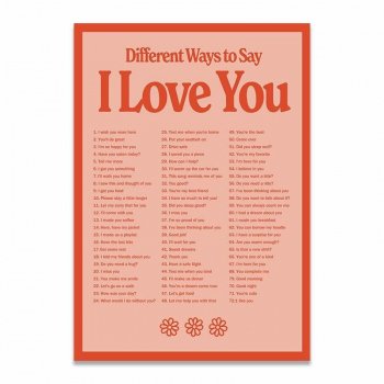 Red Poster Canvas Painting for Romantic Home Decor