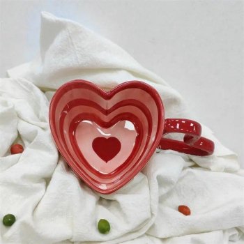 Charming Heart Ceramic Coffee Mug