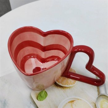 Charming Heart Ceramic Coffee Mug