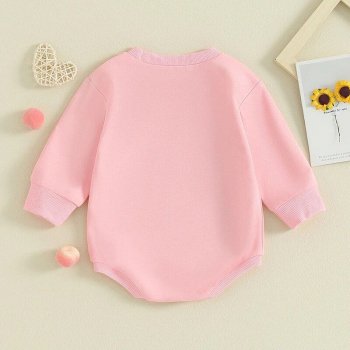 Adorable Valentine's Day Long-Sleeve Baby Romper