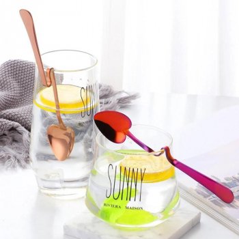 Elegant Heart-Shaped Hanging Cup Spoons