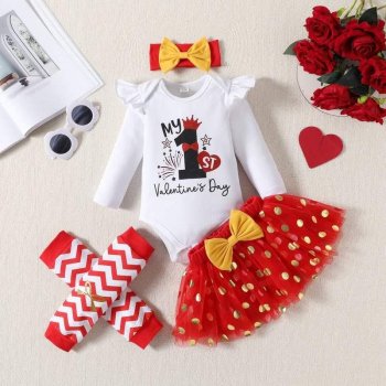Valentine's Day Baby Girl Outfit Set