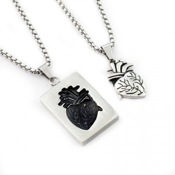 Heart Puzzle Necklace - Couple Pendant