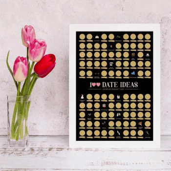 100 Date Ideas Scratch-Off Adventure Poster