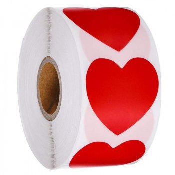 Charming Red Heart Stickers