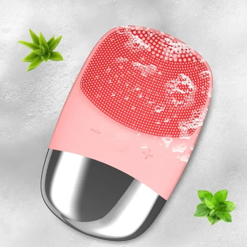 3in1 Silicone Facial Cleansing Brush Electric Face Clean Device Facial Massager Skin Cleaner Sonic Vibration Deep Pore Cleaning