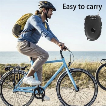 4-Digit Combination Motorcycle Helmet Lock Sport