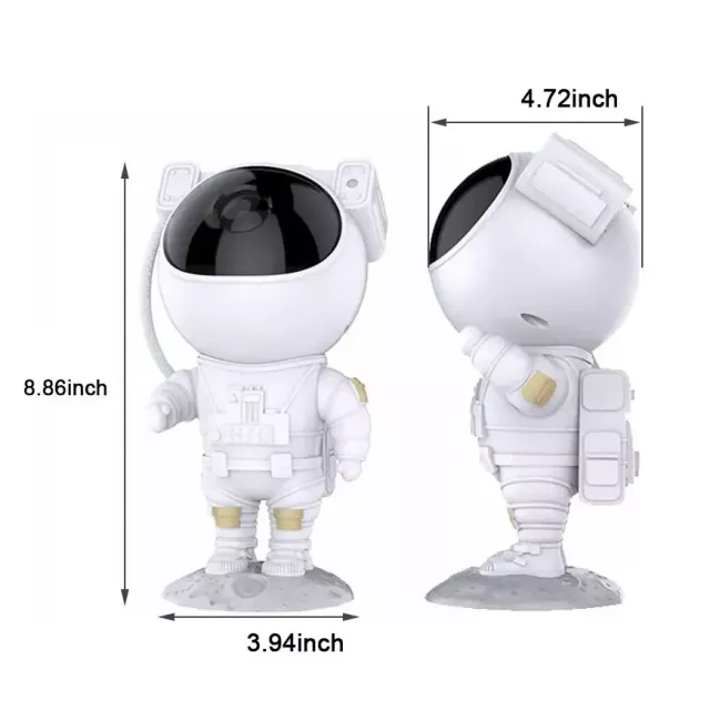 White astronaut figurine with a camera