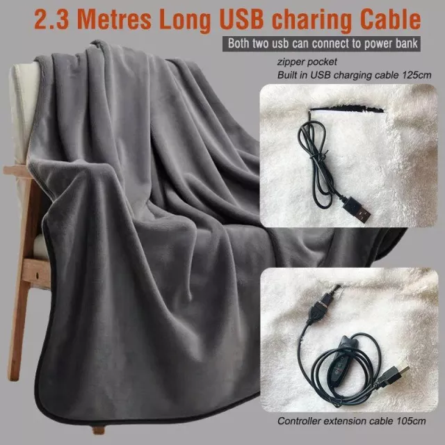 USB Powered Warmth Blanket Shawl - Image 5