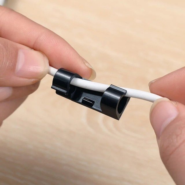 Compact Self-Adhesive Cable Management Clips