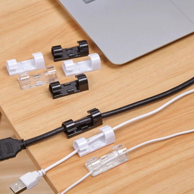 Compact Self-Adhesive Cable Management Clips - Image 3