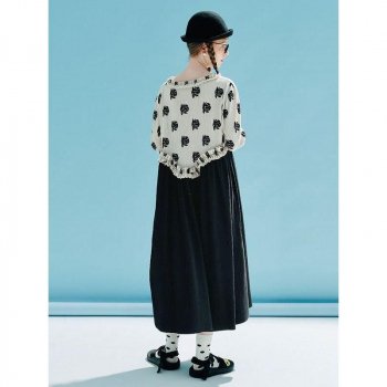 Velvet Mid-Calf A-Line Dress with Full Sleeves