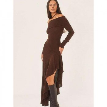 Elegant Off-Shoulder Ruffle Dress