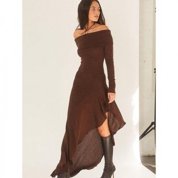 Elegant Off-Shoulder Ruffle Dress