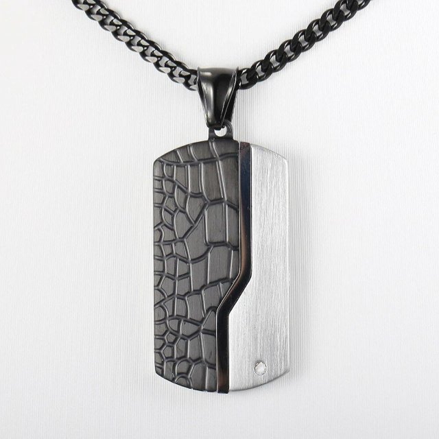 Stainless Steel Shield Pendant Necklace - Image 4