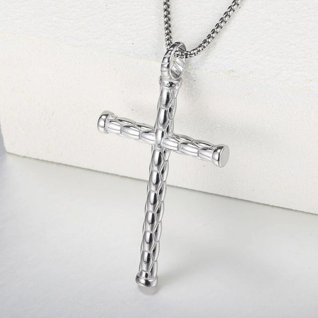 Stainless Steel Cross Pendant Necklace - Image 3