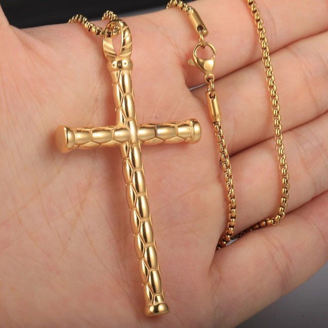 Stainless Steel Cross Pendant Necklace - Image 5