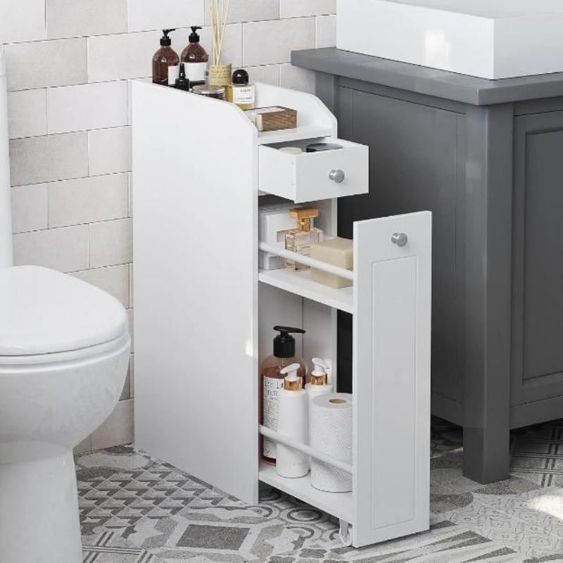 thumbnail image 2 of Branded White 4-Drawer Bathroom Storage Cabinet – Free Standing, 30x30x81 Cm 2 of 4