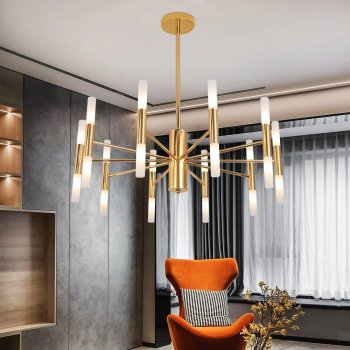 Modern Golden LED Chandelier for Luxurious Ambiance