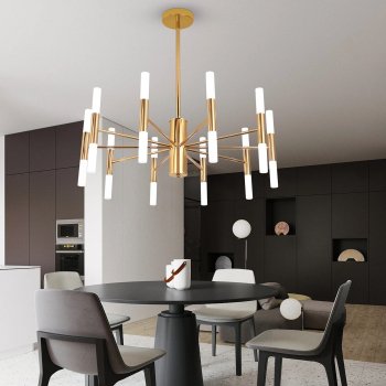 Modern Golden LED Chandelier for Luxurious Ambiance