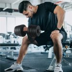 A man lifting weights