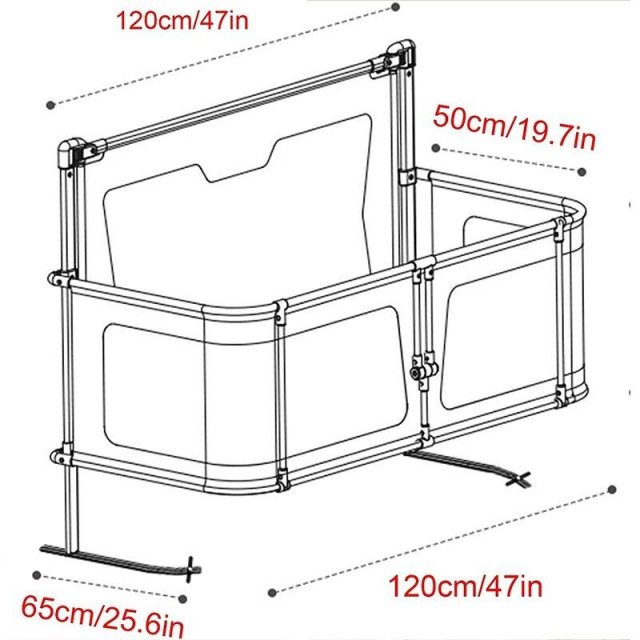 3-in-1 Convertible Baby-to-Toddler Bed with Safety Guardrail