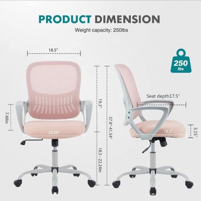 Mid Back Ergonomic Mesh Office Chair