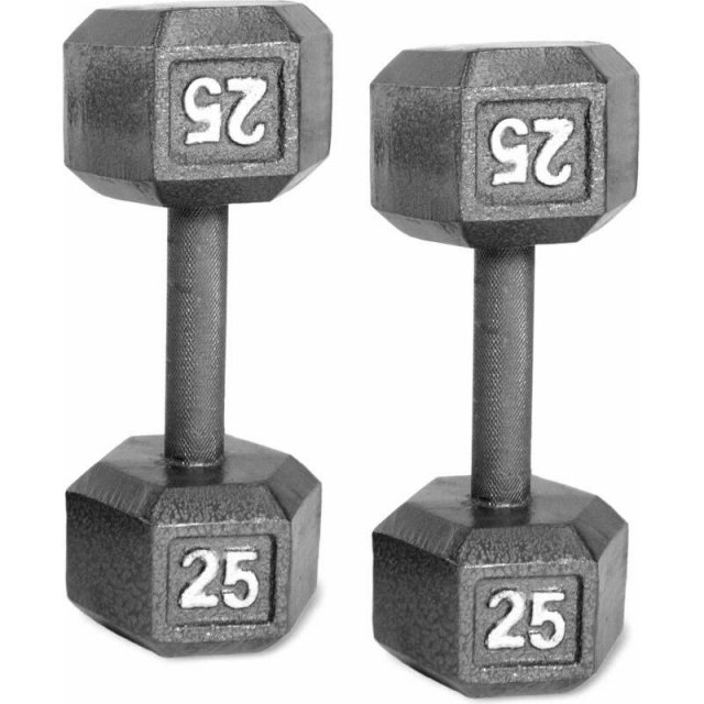15 Lb Hex Cast Iron Dumbbells