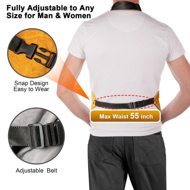 Heavy Duty Flame-Resistant Leather Welding Apron with Multi-Pocket Design - Image 5