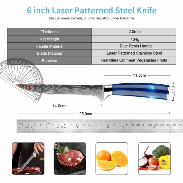 6 Inch Stainless Steel Boning Knife